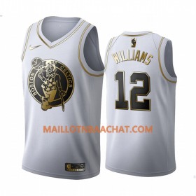 Maillot NBA Boston Celtics Grant Williams 12 Nike 2019-20 Blanc Golden Edition Swingman - Homme
